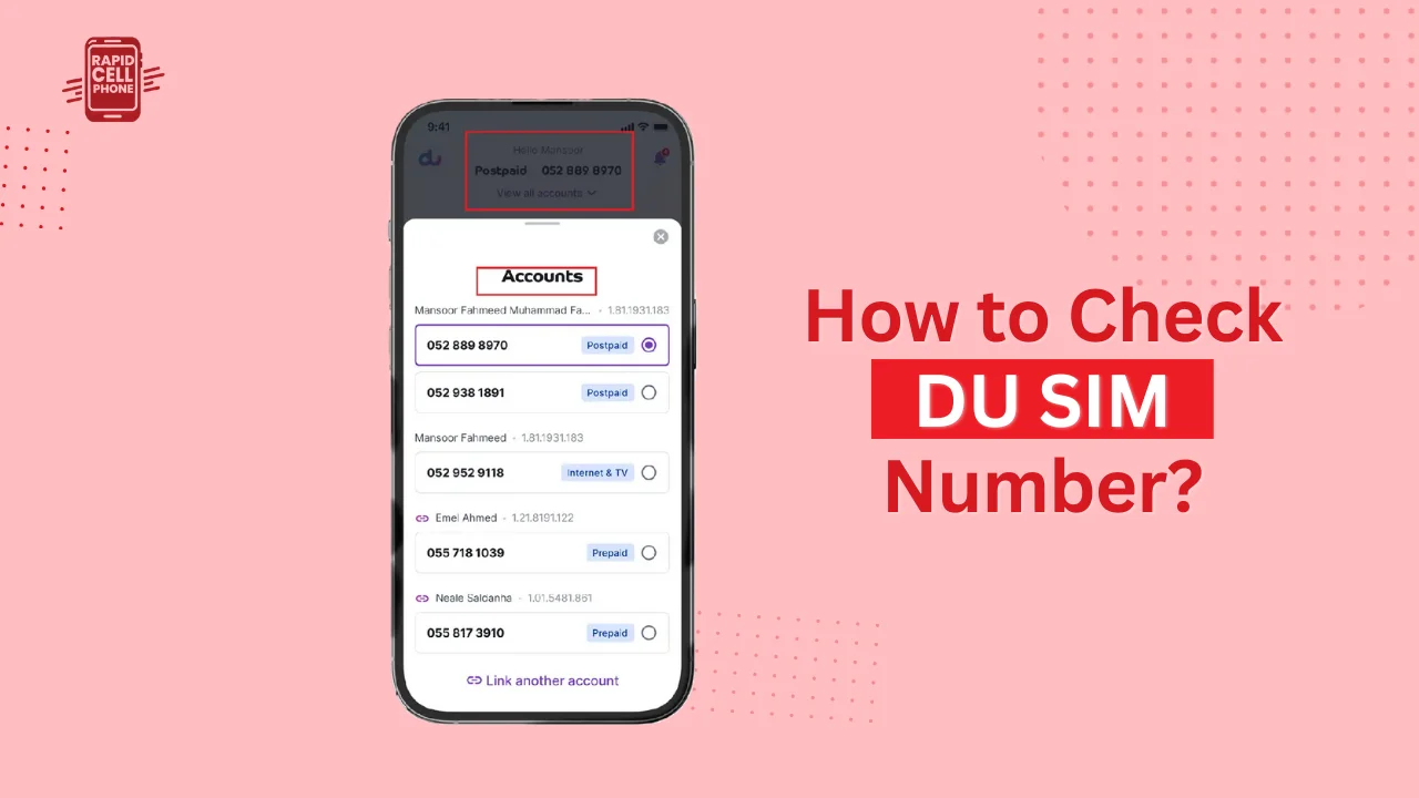 how to check du sim number