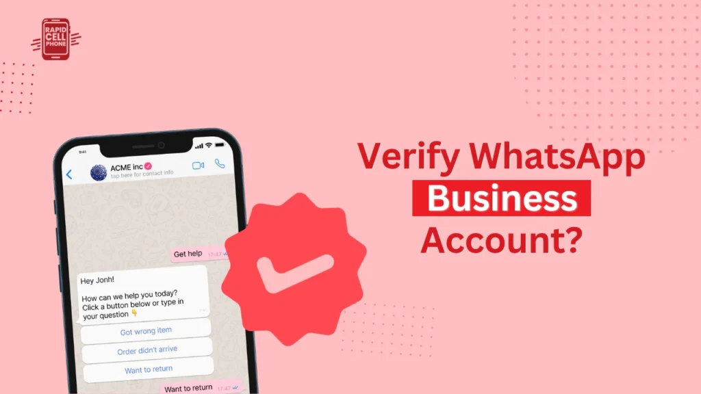 how to verify whatsapp business account